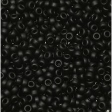 Miyuki rocailles Perlen 11/0 - Opaque matte black 11-401F